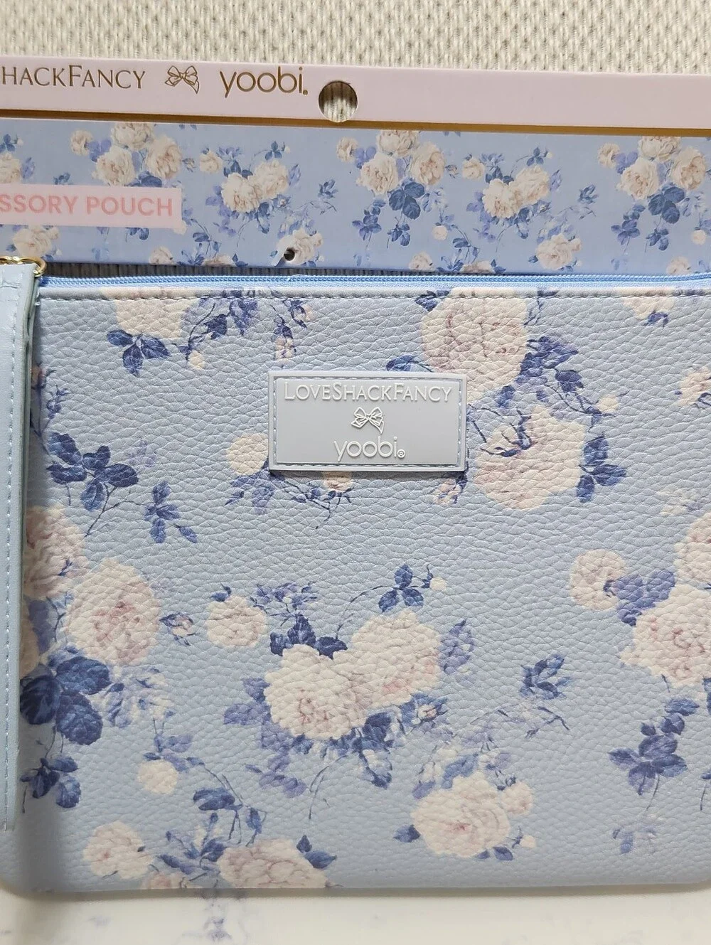 Love Shack Fancy x Target Yoobi  Everblooming Rosettes Accessory Pouch